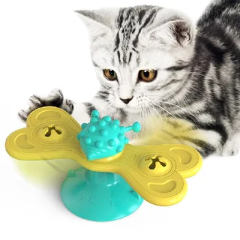 Noi, Interactive, Jucarii Pisica de Aspirație Moară de vânt în formă de Pisică Jucărie Cat Scratcher Toothbruth Catnip Bile