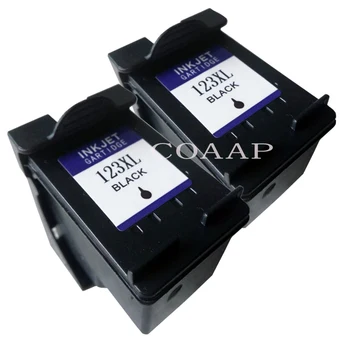 2 Negru Reumplut 123XL cartuș de cerneală pentru hp123 Deskjet 1110 1111 1112 Printer