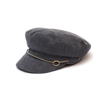 Femei pantaloni de Catifea cord Pălărie de Toamnă Iarnă Stil Britanic Militar Capac de vânzător de ziare Reglabil de Înaltă Calitate de Agrement Bereta de Catifea Pălărie NZ116