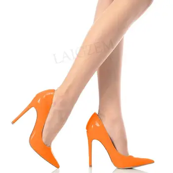 BERZIMER Culori Bomboane Femei Tocuri Pompe Slip Pe Tocuri Înalte Doamnelor 11CM-13CM Primavara-Vara Pantofi Femeie de Mari Dimensiuni 34 44 45 47