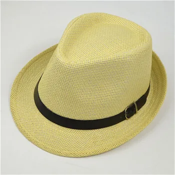 2018 Retro Paie, Pălării De Top De Jazz Plaid Hat Primavara-Vara Pălării Melon Capac Versiunea Clasica Palarie Casual Plaja Hat Pentru Barbati Femei