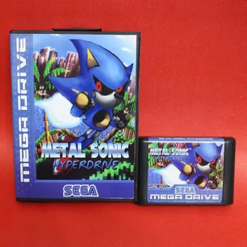 Metal Sonic Hyperdrive 16 biți MD card cu cutie de vânzare cu Amănuntul pentru Sega MegaDrive Joc Video consola de sistem