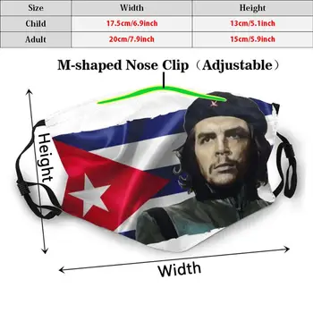 Che Guevara Print Amuzant Reutilizabile Pm2.5 Filtru Masca De Fata Che Che Che Guevara El Comandante Cuba Revoluției Cubaneze