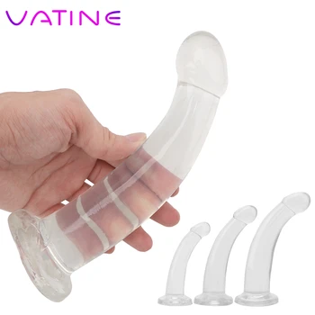 VATINE Anal Plug Jucarii Sexuale pentru Femei Jucării pentru Adulți Penis Moale Jelly Penis artificial femeia patrunde barbatul Penis Artificial ventuza Mare Penis artificial
