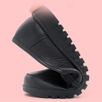 LIHUAMAO Femei pene de pantofi cu toc aluneca pe rotund toe doamnă birou confortabil, moale, talpa neagra de lucru uniform pantofi casual fashion