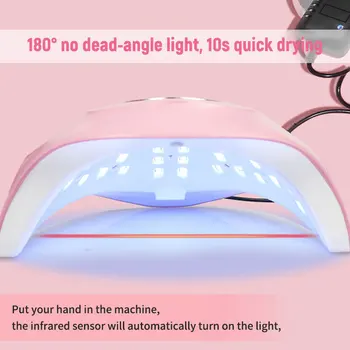 Soarele Lampa UV Pentru Manichiura 180W Lampa UV Unghii Uscător de LED-uri UV Unghii Gel Lampa Uscare Rapidă Gel Polish Gheață Lampă pentru Unghii Manichiura Mașină