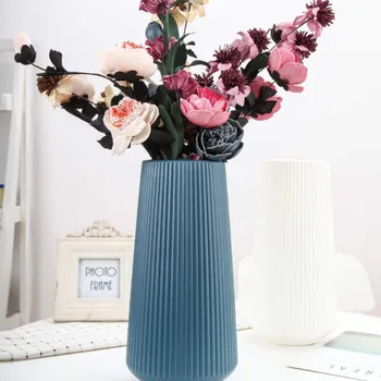 Vaza De Flori Decor Acasă Vaza Plastic Albastru Imitație Ceramice Ghiveci De Flori Coș Nordic Decor Acasă
