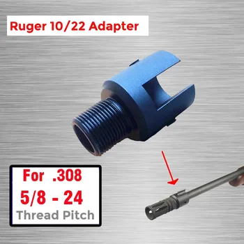 Butoi End Adaptor Filetat 5/8x24 pentru Ruger 10/22 fir adaptor CNC din Aliaj de Oțel Bot Butoi Adapter5/8-24 5/8