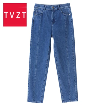 TVZT 2020 noi de vara cu talie înaltă fată din harem blugi Vintage Spălat Harem Pantaloni Casual alb-negru plus dimensiune prietenul jean