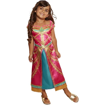 Fete Aladdin Jasmine Rochie De Printesa Pentru Copii De Halloween Costum Roz Fuchsia Costum De Lux