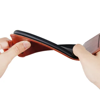 Caz pentru Xiaomi Redmi 5 / Redmi 5 Plus husa de piele cataramă Magnetică Toc flip caz Money slots Caz de Protecție