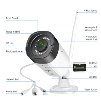 Tuya Inteligent app Camera IP de Exterior rezistent la apa Camera WiFi 1080P Viziune de Noapte Două căi Audio de Acasă de Securitate, Supraveghere CCTV aparat de Fotografiat