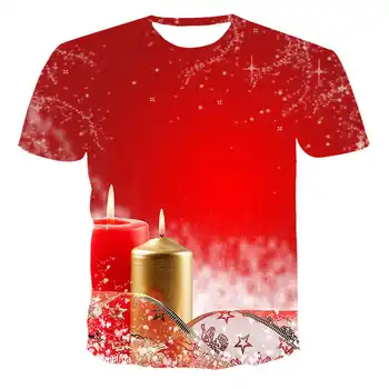 2020 Moda de Vara Crăciun Fericit, Noul Tricou de Imprimare T-shirt Îmbrăcăminte cu mânecă Scurtă T-shirt imbracamintea de Strada 3D Imprimate T-shirt