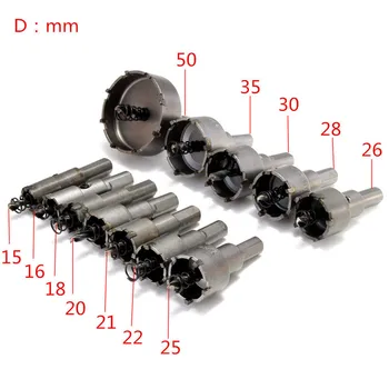 Drillpro 12buc 15mm-50mm Metalice freză Cutter Aliaj Burghiu Set Pentru Lemn material Plastic Metal de Tăiere