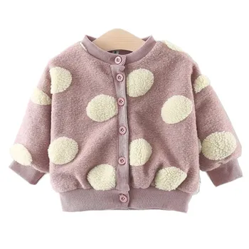 De Înaltă Calitate 2021 Toamna Si Iarna Dot Drăguț Minnie Baby Girl Îmbrăcăminte Haine Fete Jacheta Copii Groasă Haină De Lână