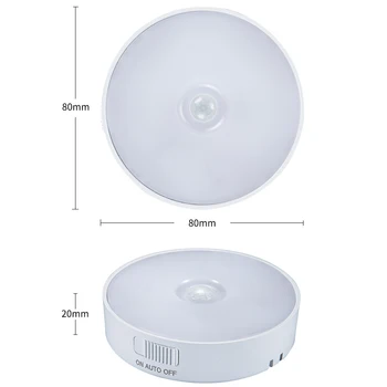 Noua Mișcare Senzor de Noapte Lumina Alb Cald Lampă de Perete pentru Casa ABS Material pentru Copii Lumini de Noapte pentru Camera Hol Cale de Toaletă