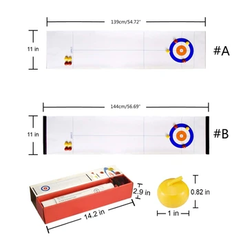Pliabil Mini Curling Masă Curling Minge de Masă Curling Joc De Copil Adult Fam W8EE