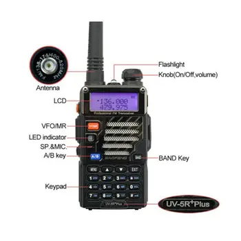 Uv-5re Plus Dual Band VFO Radio Walkie Talkie 2 buc Radio Baofeng Pentru Walky Talky 2 Doi-Way Radio Scanner Sunca
