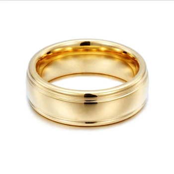 7MM Culoare de Aur Oameni Carbură de Tungsten Inel Moda Stil Clasic Anti-Scratch Pentru Nunta Formatii de Petrecere Inele Bijuterii anillos hombre