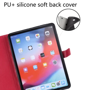 Pentru Noul iPad Pro 11 inch 2018 Caz Silicon Moale, Spate din Piele PU Relief Smart Cover Funda pentru iPad Pro 10.5 inch Caz Fundas