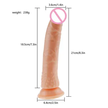 210mm Mare femeia patrunde barbatul Penis artificial Realiste Mare Dildo-uri Anale Adult Erotic Nr Vibratoare Jucarii Sexuale Pentru Cupluri Femeie Penisul Lesbiene Masturbare