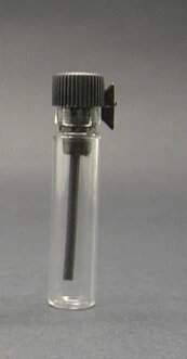 Mulțime de 100buc 0,5 ml~0.8 ml flacon de sticlă capac negru dip sfaturi mica mostra de parfum sticla mini container cosmetice en-gros