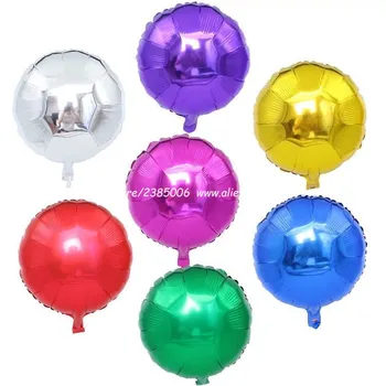 10buc/lot 18inch forma rotunda balon de culoare pură balon folie Aniversare petrecere de nunta decor baloane gonflabile 45*45cm