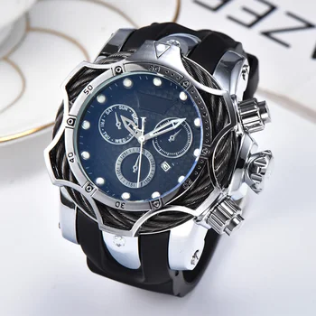 Bărbați Ceasuri Mari Dial Curea din Cauciuc Supradimensionate Bărbați Cuarț Ceas de mână Clasic de Brand Designer AAA Impermeabil Ceas Sport Zegarki