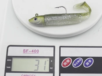 3.5 Inch Moale Momeala Momeli Artificiale pentru Pescuit în Marea Bass Pollock Cod Rock Pește Momeală 11.5 cm Momeli de Pescuit Set cu 22g Jig Cap