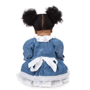 Plin de silicon KEIUMI 57 CM Silicon Moale Renăscut Baby Dolls 2020 Moda Copilul Boneca Pielea bronzata Baie Papusa Jucării pentru Copii Playmate