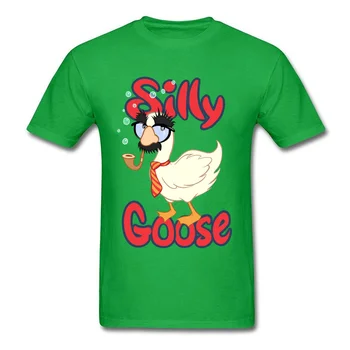 Silly Goose T-shirt Mens Amuzant Tricou Scrisoare de Desene animate Topuri Tricouri Toamna Haine Negre aprilie Ziua Fools Petrecere Tricou de Bumbac