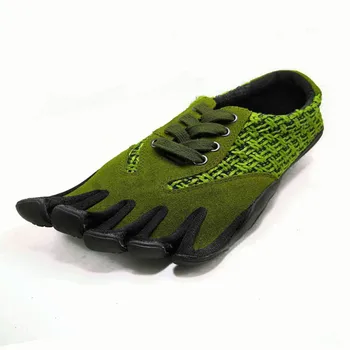 Cinci Picioare pantofi Barbati din Bumbac și lenjerie de pat împletit Respirabil Usoare Rularea pantofi de sport în aer liber anti-alunecare de Cauciuc unic adidași