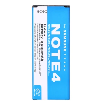 NOI DLL Baterie Pentru Samsung Galaxy Note 4 N9100 Note4 N9109W N9108V EB-BN916BBC 3600mAh de Mare Capacitate Baterie de schimb