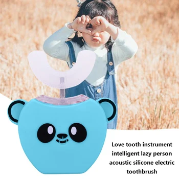 Smart 360 de Grade Automată Sonic Electric Copii Periuța de dinți în Formă de U, Cap cu Muzica pentru Copii cu Ultrasunete purtător de cuvânt Perie Noi