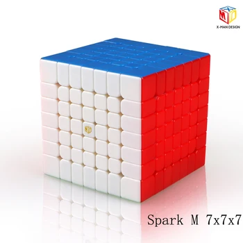 XMD Qiyi X-Man Design Scânteia și Scânteia M 7x7x7 Magnetic Cub Profesional Mofangge 7x7 Viteză Magic Cube poftă de mâncare Jucarii Educative