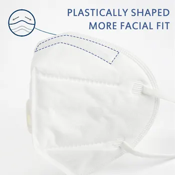 Reutilizabile KN95 Masca Masca de Fata Masca de Respirat 5 Strat de Protecție Anti-praf FFP2 Masca de Protecție Față Cu Supapă de Respirație PM044