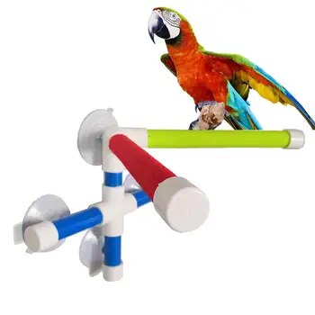 Suge Disc De Păsări Papagal Baie Cabină De Duș În Bar Dual Stick Suportul De Companie Jucărie
