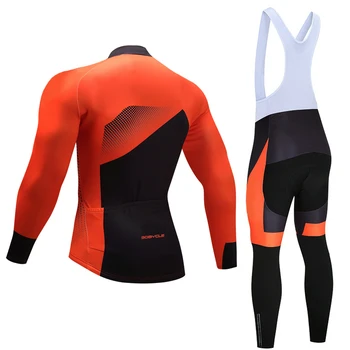 Iarna ECHIPA Orange pro cycling jersey 20D Pad bicicleta pantaloni costum Ropa Ciclismo Thermal fleece cu bicicleta port Maillot Fund