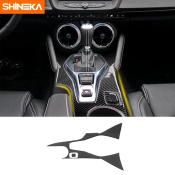 SHINEKA Autocolante de Interior Pentru Chevrolet Camaro din Fibra de Carbon Mașină de Viteze Schimbare Panou Ornamental Autocolante Pentru Chevrolet Camaro 2016-2019