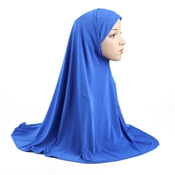 Femeile musulmane s-O singură Bucată Amira Instant Hijab Culoare Solidă Ramadan Turban Gata să Poarte Văl Rugăciune Simplă Capac 70X70CM