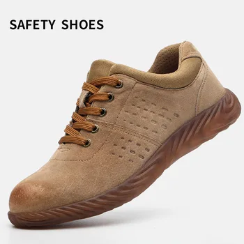 Asigurarea forței de muncă Pantofi pentru Bărbați din Oțel Cap Anti-sparge-l Înjunghii, rezistent Anti-alunecare Sudor Electric carne de Vită Tendon Jeleu de Jos Pantofi de Lucru 201
