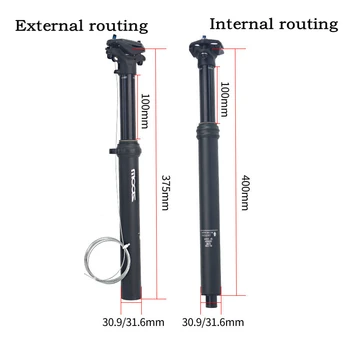 ZOOM MTB tija de șa reglabilă pe înălțime mountain bike 30.9/31.6 mm Cablu de la Distanță de control de mână hidraulic seat tube