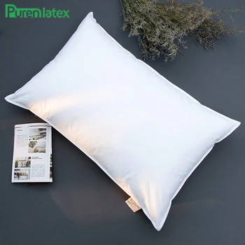 Purenlatex Pernă pentru Gât Naturale din Bumbac Pur Alb Perna lenjerie de Pat Premium Confortabil respirabil Tesatura Hotel Dimensiune Standard