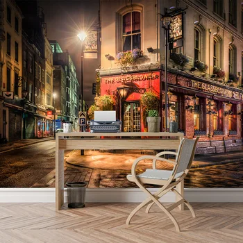 ShineHome-Orașul Vechi Foto Tapet pentru 3 d Living Stradă din Londra Hârtie de Perete Murală Rulouri de Birou Cafe imagini de Fundal de Decor Acasă TV