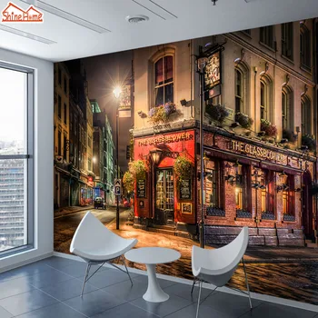ShineHome-Orașul Vechi Foto Tapet pentru 3 d Living Stradă din Londra Hârtie de Perete Murală Rulouri de Birou Cafe imagini de Fundal de Decor Acasă TV