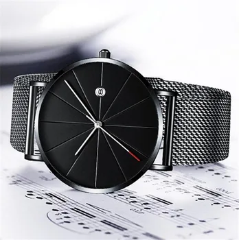 De Lux De Afaceri De Moda Ceasuri Barbati Super Slim Ceasuri De Plasă Din Oțel Inoxidabil Curea Cuarț Ceasuri Ceasuri De Aur Barbati Cadou 2020