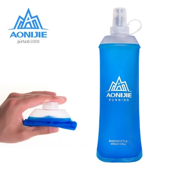 AONIJIE 450ml Moale Balon de Pliere TPU Hidratare Biberoane BPA Free Fierbător pentru Apă Ușoară Pentru Camping în aer liber Funcționare SD19