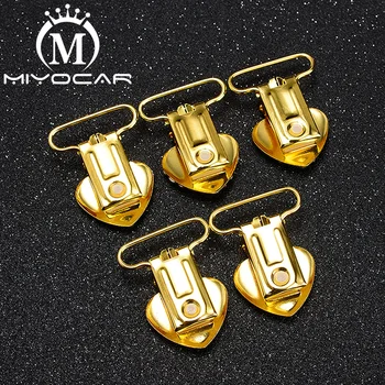 MIYOCAR 10buc per lot manual bling inima de aur forma de siguranță suzeta clip dummy clip suport suzeta SP020-1
