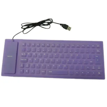 Portabil USB Keyboard Flexibil Rezistent la Apă Moale de Silicon tastatură de Gaming pentru Computer Tabletă PC Laptop