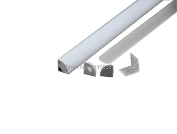 10 X 0,5 M Seturi/Lot de 60 de grade Alu profil difuzor pentru benzi cu led-uri și lumini încastrate din aluminiu, led-uri de profil pentru garderoba lumini